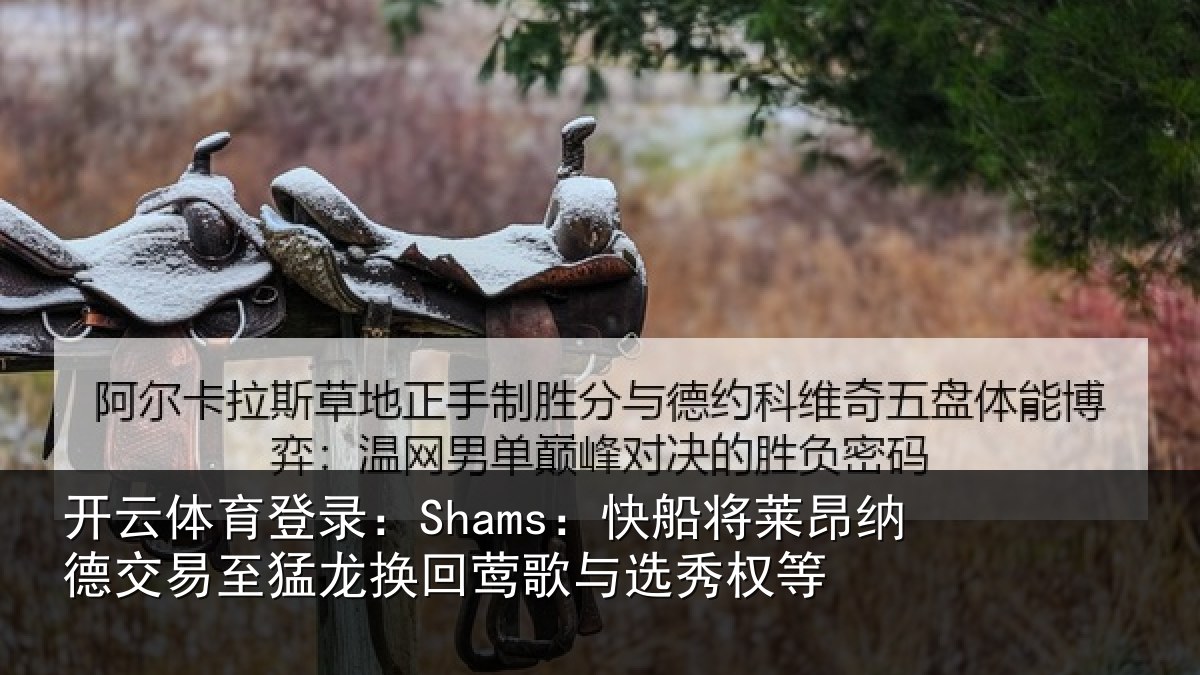 开云体育登录：Shams：快船相关情况猛龙相关情况等